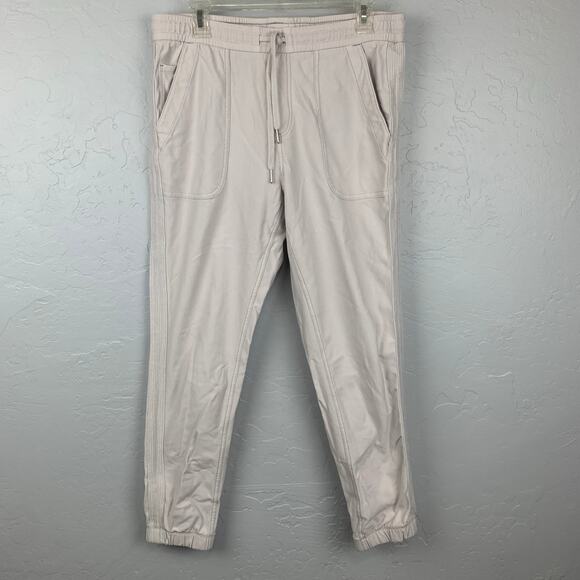 Athleta Farallon Jogger Womens Size 8 Beige Elastic Waist Activewear Pants - Picture 1 of 9